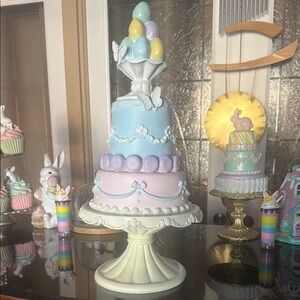Pastel Easter Cake Decoration 22” tall faux cake fake cake decor